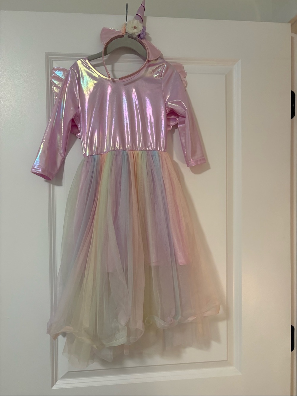 Great Pretenders | Kids Pink Iridescent Unicorn Tulle Dress Costume